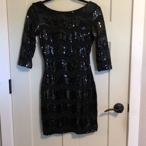 BLACK SEQUIN DRESS
